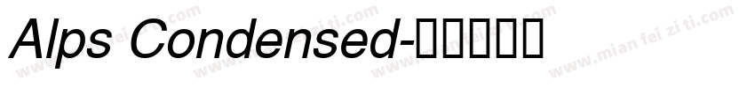 Alps Condensed字体转换